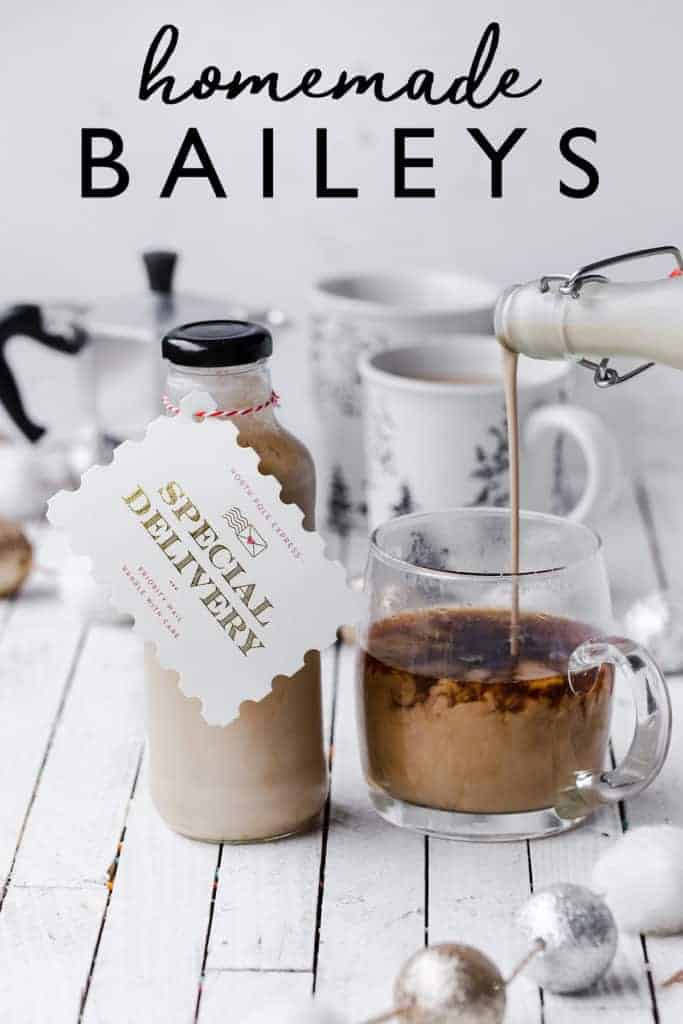Homemade Baileys Irish Cream Liqueur is delicious and velvety over ice or add some to your coffee to festive it up a bit. baileys irish cream liqueur recipe | irish cream coffee drinks | irish cream ingredients