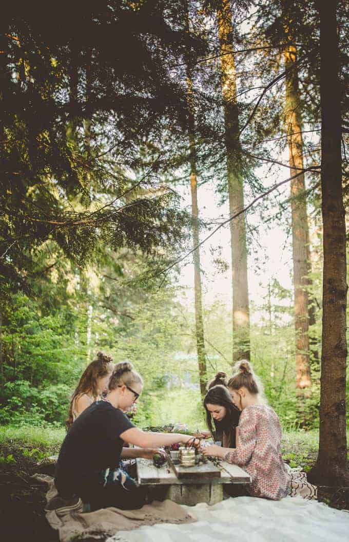 Festival Themed Camping Party is the perfect simple backyard party idea for a glamorous birthday, dinner, or overnight sleepover party that guests of all ages will enjoy!