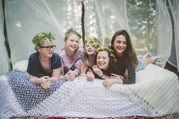 A Festival Chic Boho Camping Party is the perfect simple backyard party idea for a glamorous birthday, dinner, or overnight sleepover party that guests of all ages will enjoy! backyard party ideas  | festival themed party | camping party | backyard camping party  | festival camping ideas 