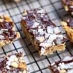 Chewy Chocolate Homemade No Bake Granola Bars are a simple granola bar recipe that are easy to make in minutes and can be customized with whatever mix of ingredients you'd like. granola bars recipe | how to make granola bars | no bake granola bars | simple granola bar recipe
