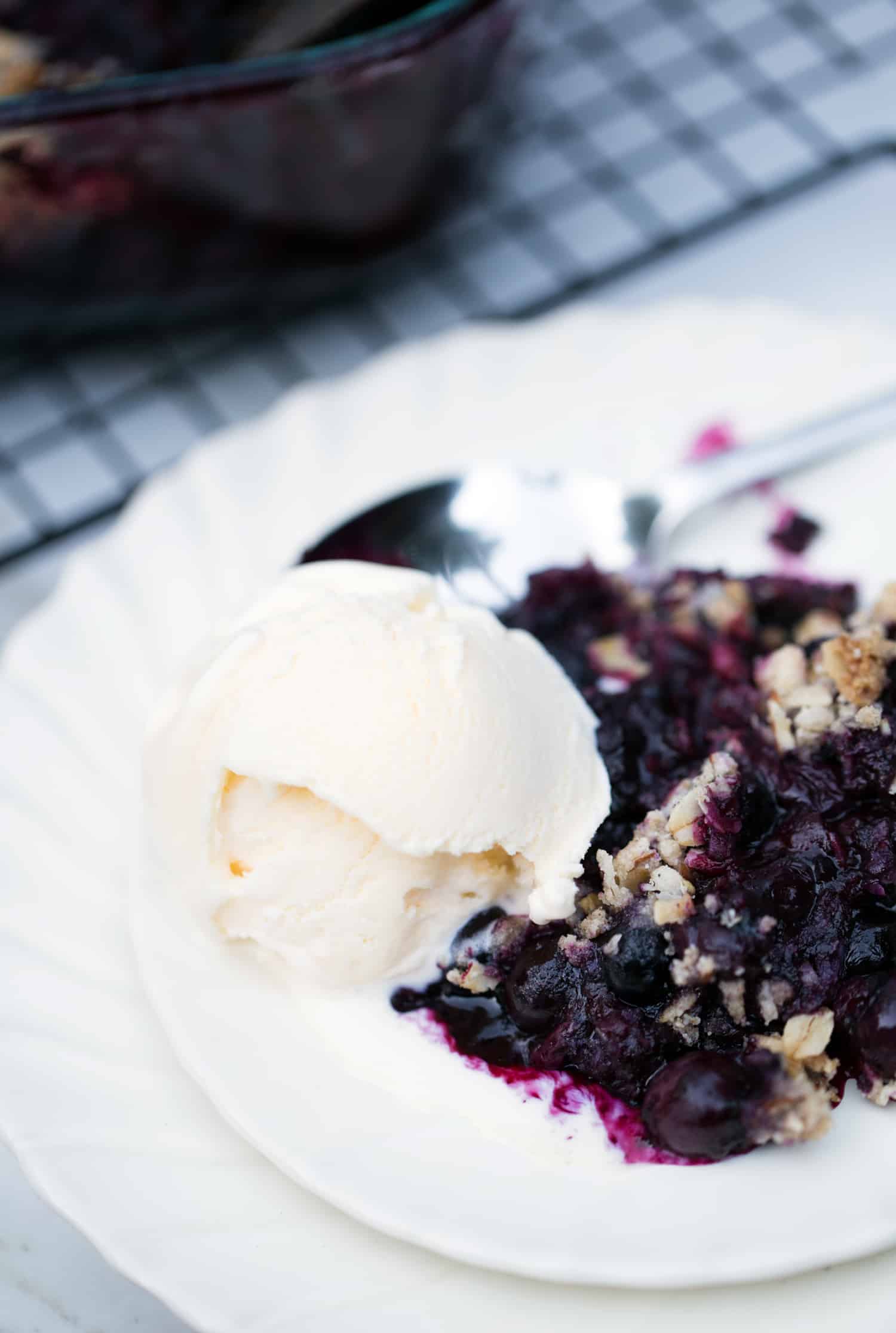 Blueberry Lemon Crisp with Almonds gluten free quick seasonal dessert pie cobbler