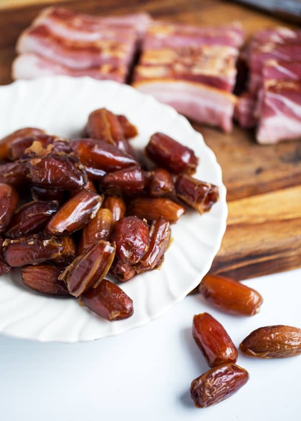 Bacon Wrapped Dates | 2 ingredient appetizer | Date Night at Home Snack