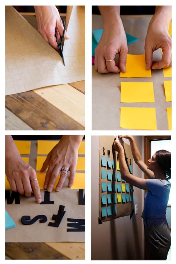 DIY Giant Post-it Wall Calendar - Fresh Flavorful