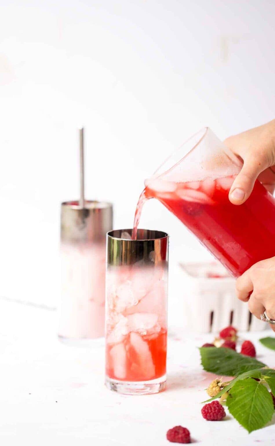 Raspberry Iced Tea Latte - Fresh Flavorful
