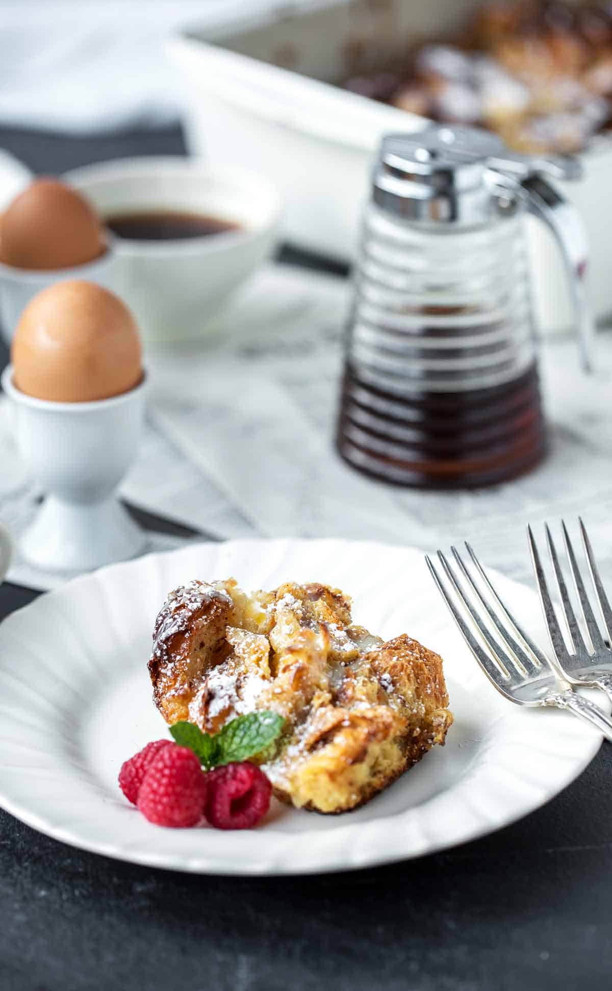 You can also make french toast casserole without sweetened condensed milk like this recipe for Blackberry Croissant French Toast Bake.