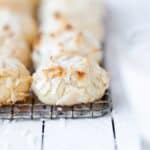 These Chewy Coconut Cookies are perfect for the holidays or anytime of year! coconut cookie recipe | coconut cookies recipe | martha stewart chewy butter cookies | coconut macaroons