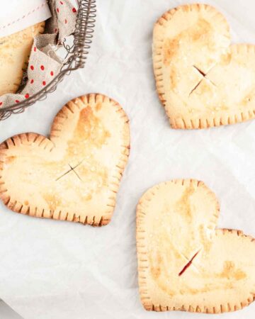 Lime Cherry Hand Pies are a simple, sweet heart shaped hand pie recipe to enjoy year round.