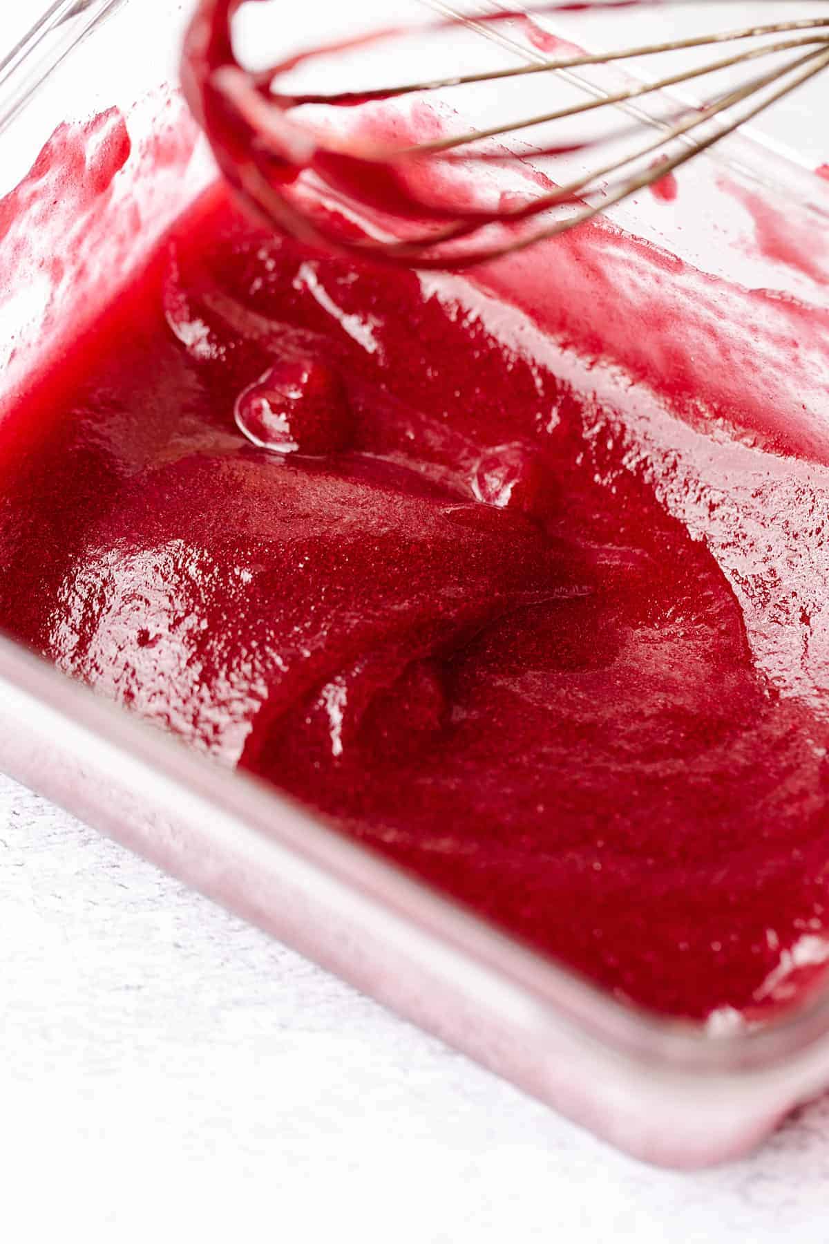 Homemade cranberry puree