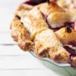 Shiny, glistening golden baked all butter pie crust