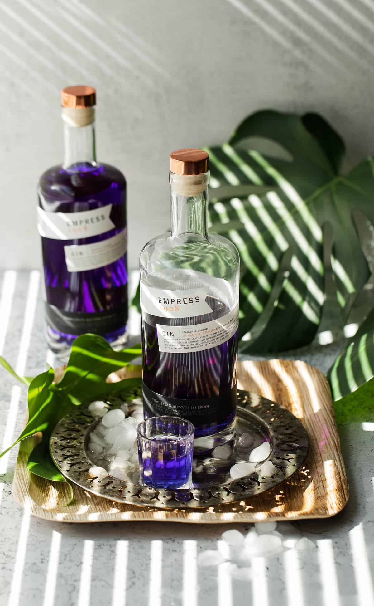 purple Empress gin with butterfly pea flower