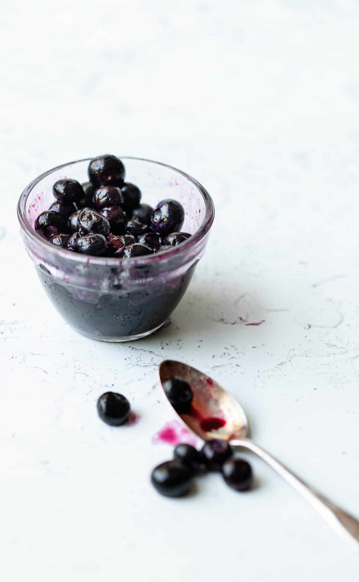 frozen blueberries thawed for cookies