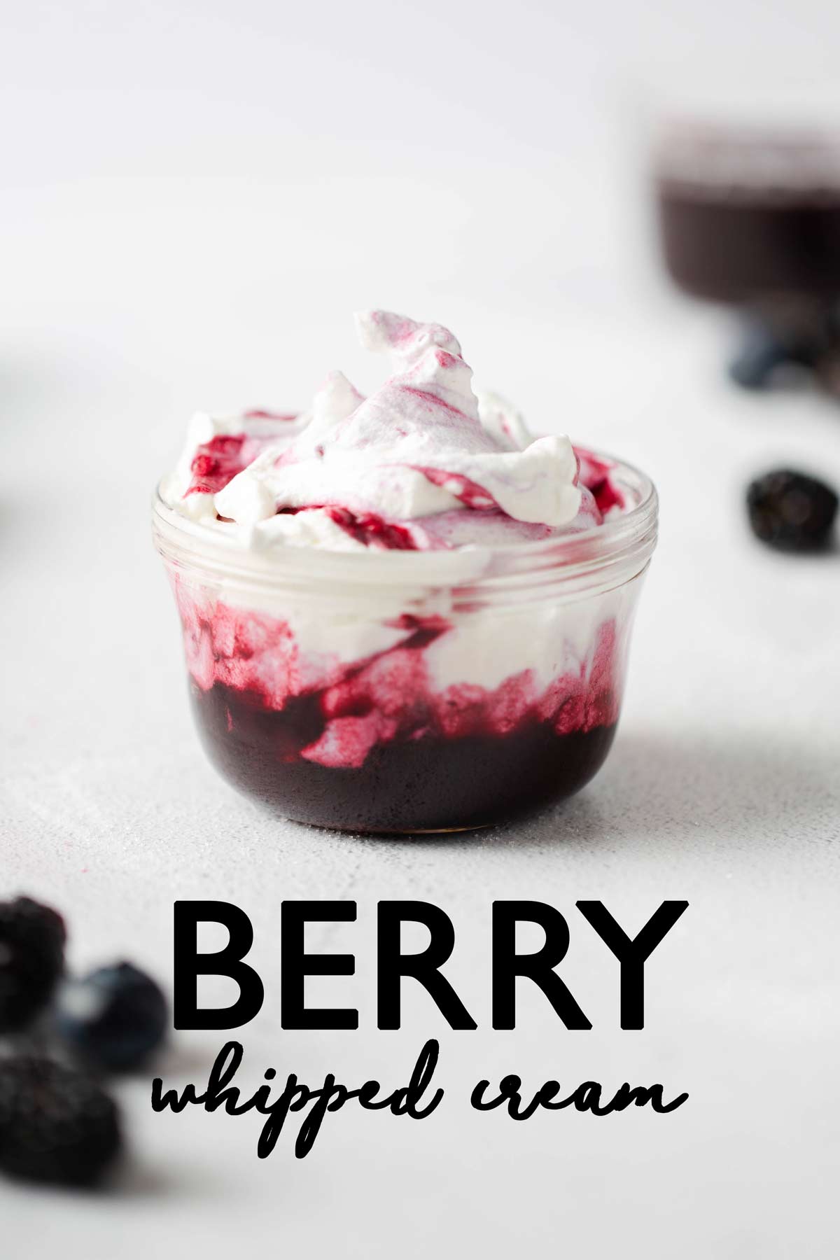 Berry Whipped Cream is a delicious fluffy homemade sweet treat that can be used as a dip, filling, frosting and more. blueberry whipped cream | berry cream | berries and cream