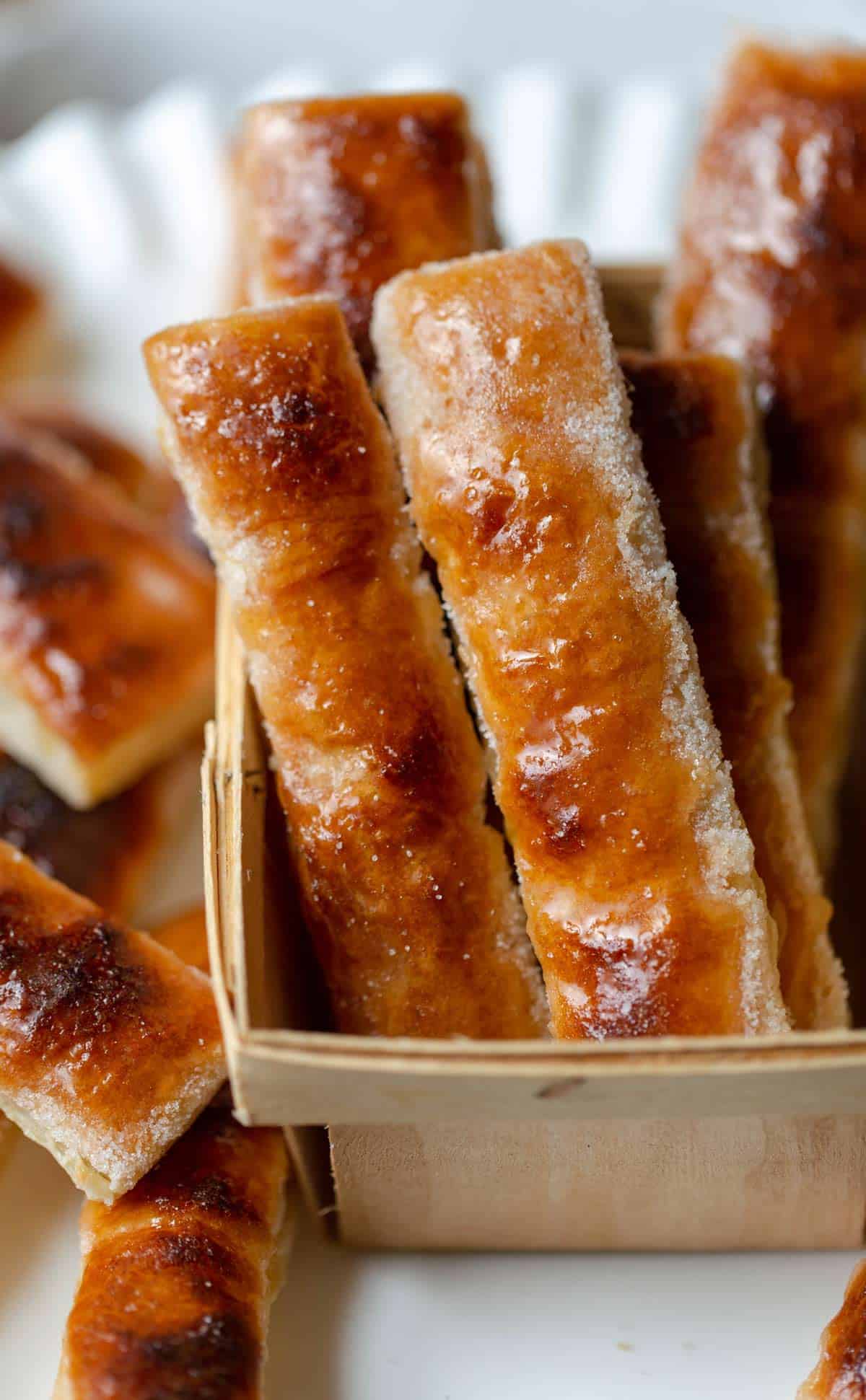 Easy Caramelized Puff Pastry Donut Dippers - Fresh Flavorful