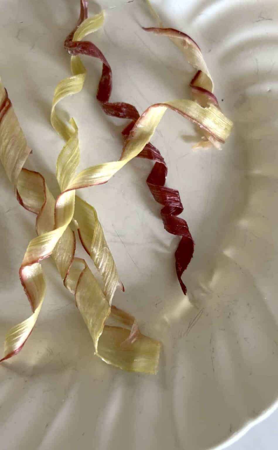 How to make Candied Rhubarb Ribbons - Fresh Flavorful