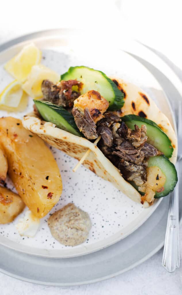 Kleftiko lamb dish with herbs and olive oil
