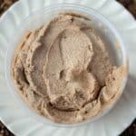 Close up of spiced compound butter with chai flavor perfect for chai hot buttered rum.