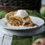 Classic Apple Pie just like grandma used to make with fresh apples tossed in cinnamon sugar and baked until tender inside a flaky homemade pie crust.
