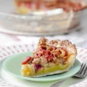 Rhubarb custard pie with single crust recipe