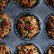 Stuffins stuffing muffins made in a muffin tin