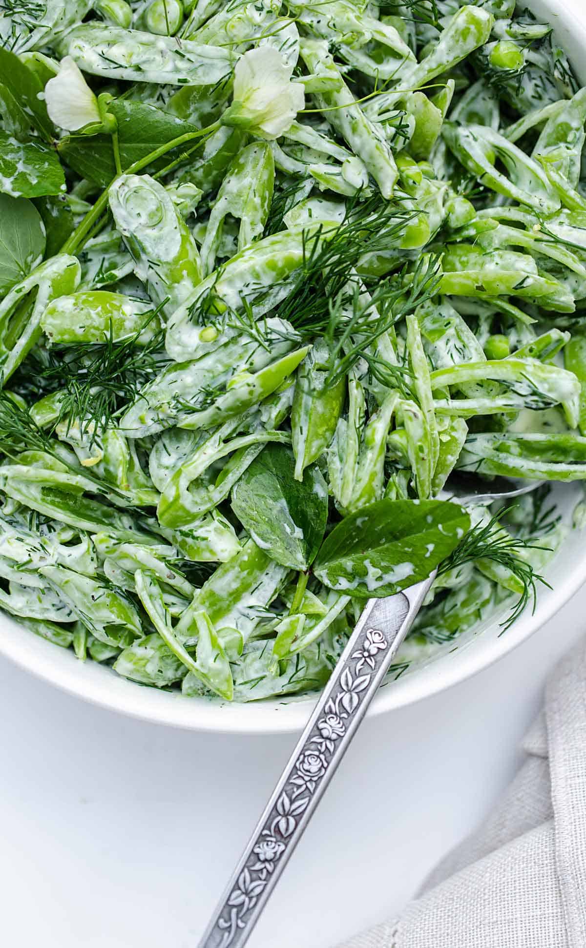 Sugar snap pea salad recipe.