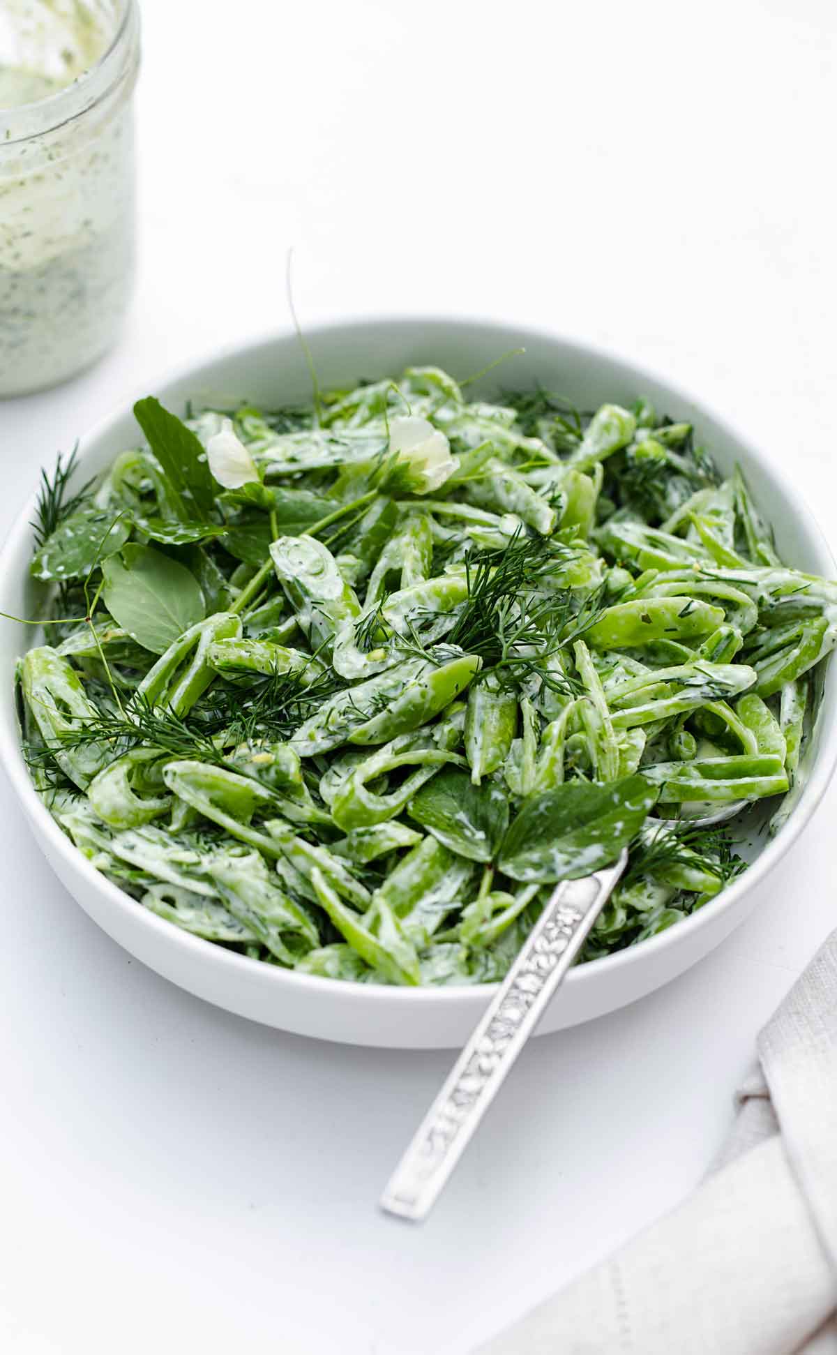 How to serve cold snap pea salad